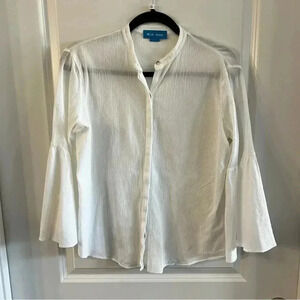 M.i.h Jeans White Button-Up Blouse – Size 6